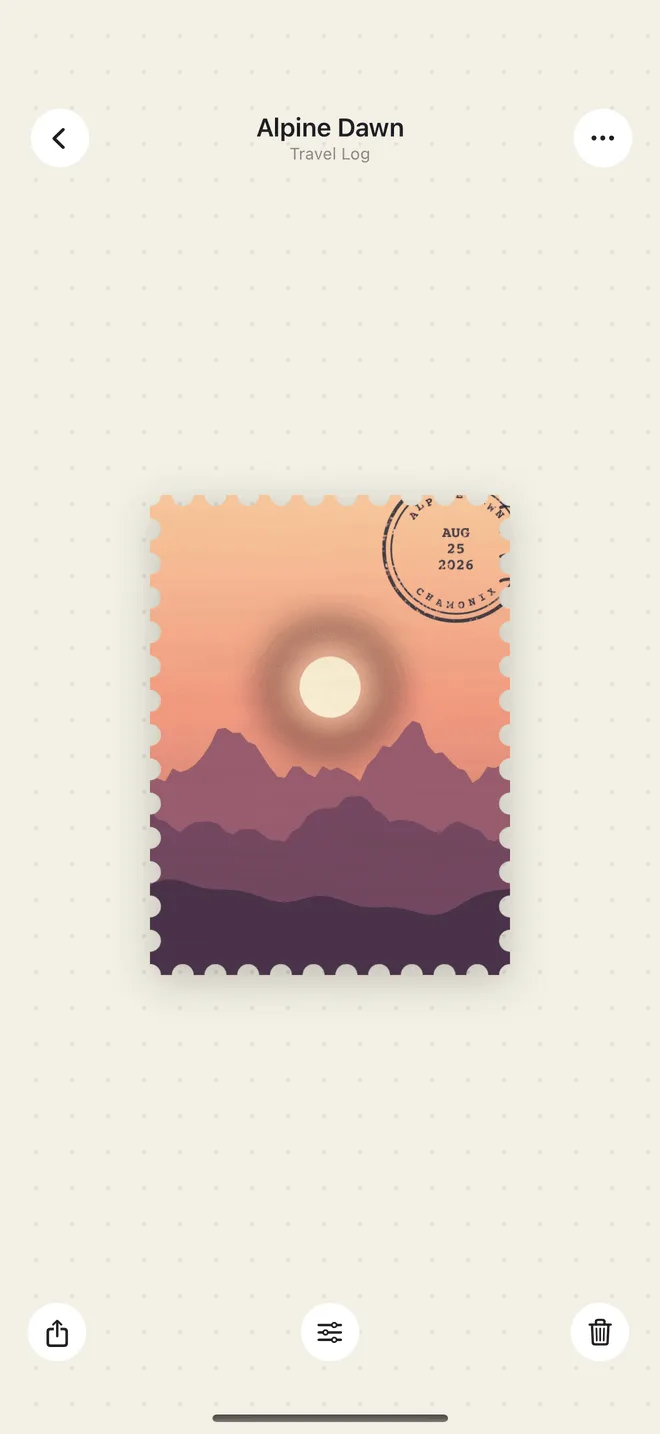 Turn photos into postage stamps